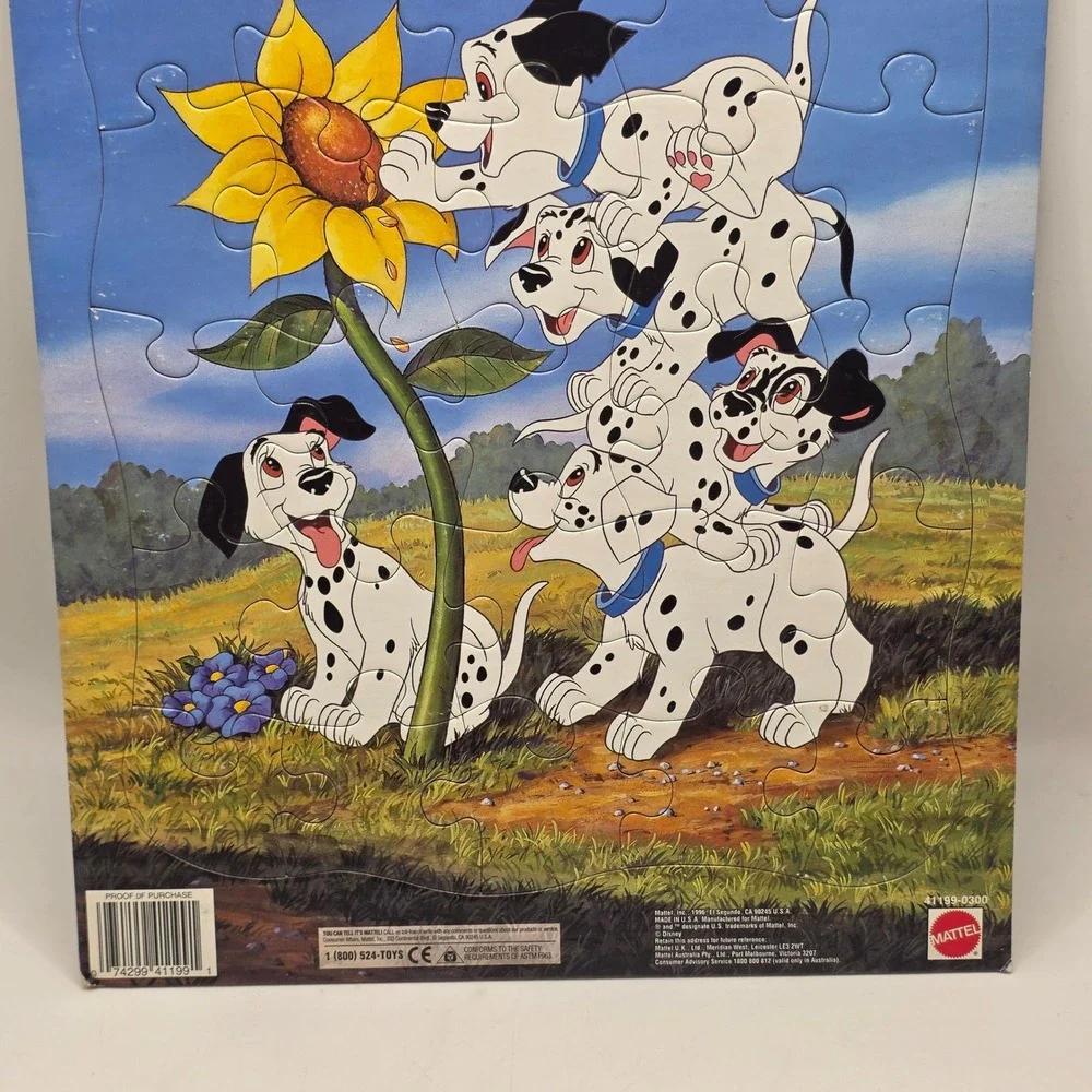Mattel 101 Dalmatians Puzzle Kids Multicolor Sunflower Vintage 90s Disney Toy